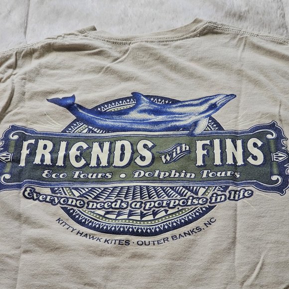 Kitty Hawk Kites Outer Banks OBX North Carolina Dolphin Tours T Shirt M - Picture 2 of 7